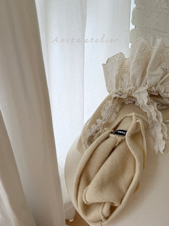 [AOSTA]Lace Cancan Blouse
