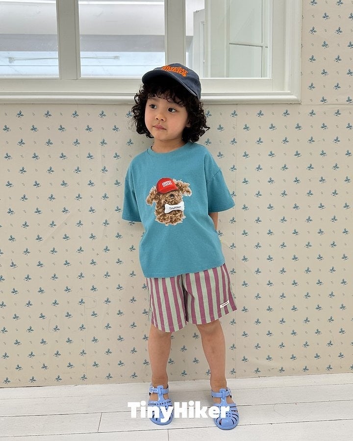 [TinyHiker]capri stripe short pants