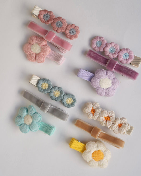 ベロアリボンクリップセット