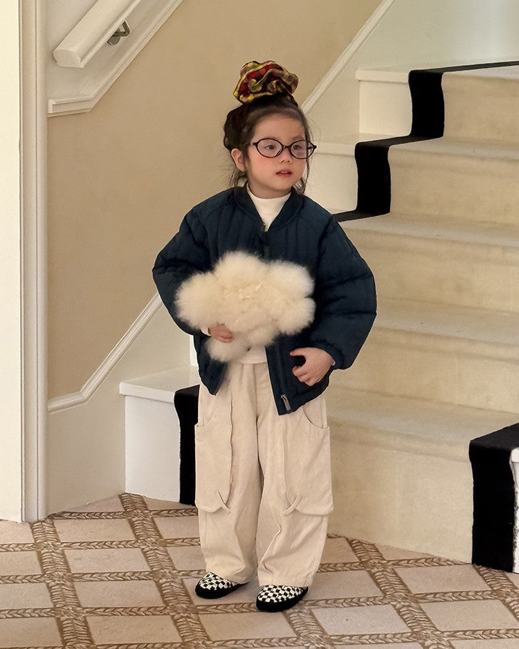 スクープポケット裏起毛ワークパンツ