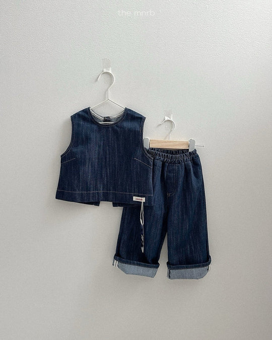 [minirobe]Non-Fade Denim Pants