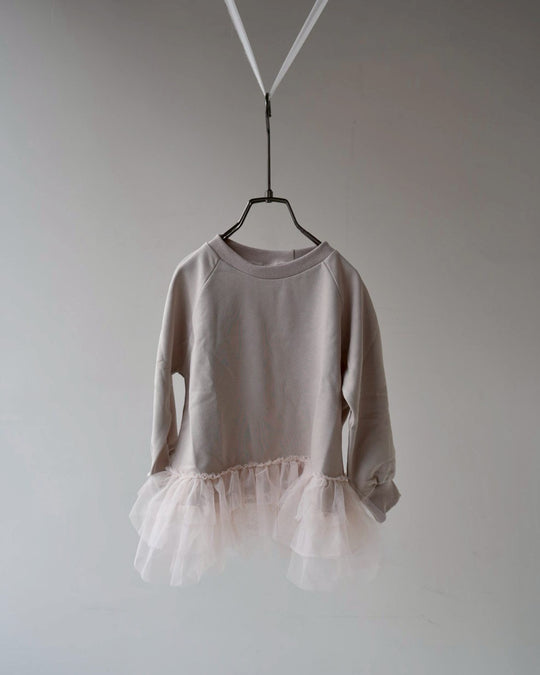 裾チュールスウェット