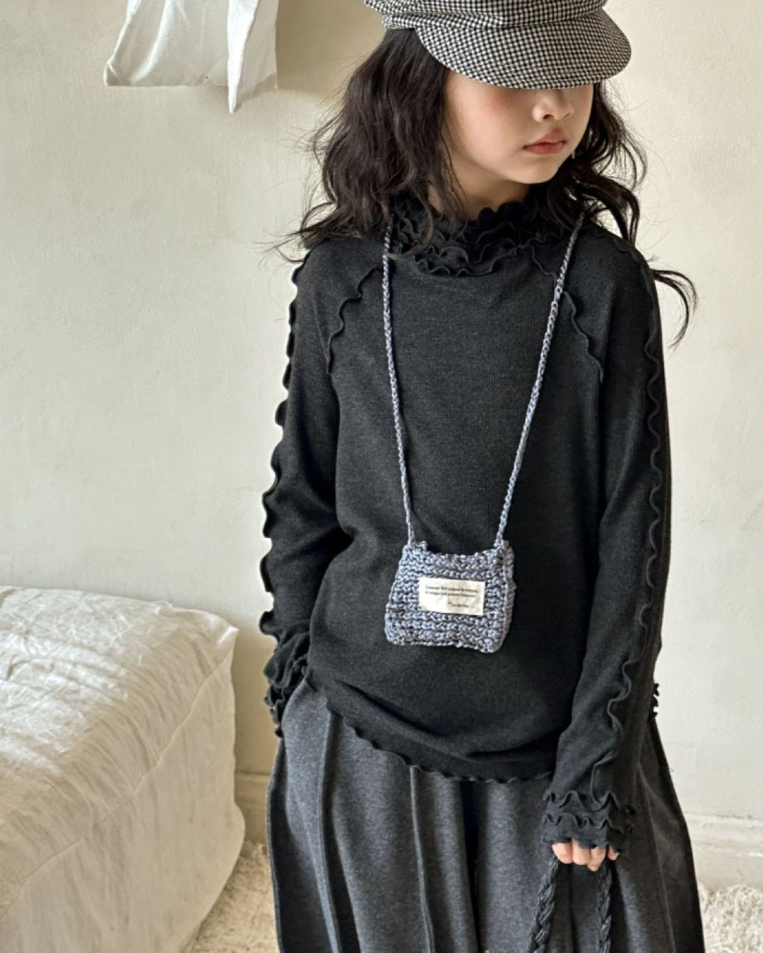 ラグランメロウリブトップス