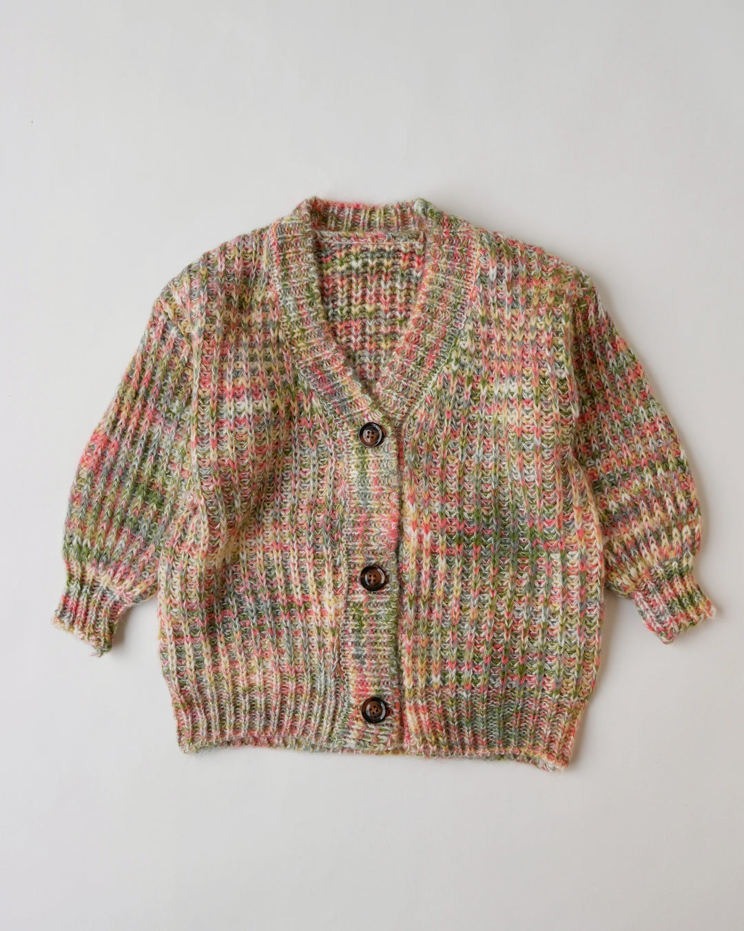 ミックスカラーニットカーディガン