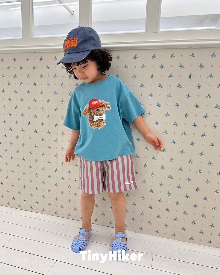 [TinyHiker]capri stripe short pants