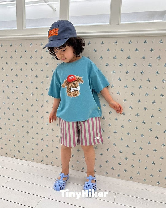 [TinyHiker]capri stripe short pants