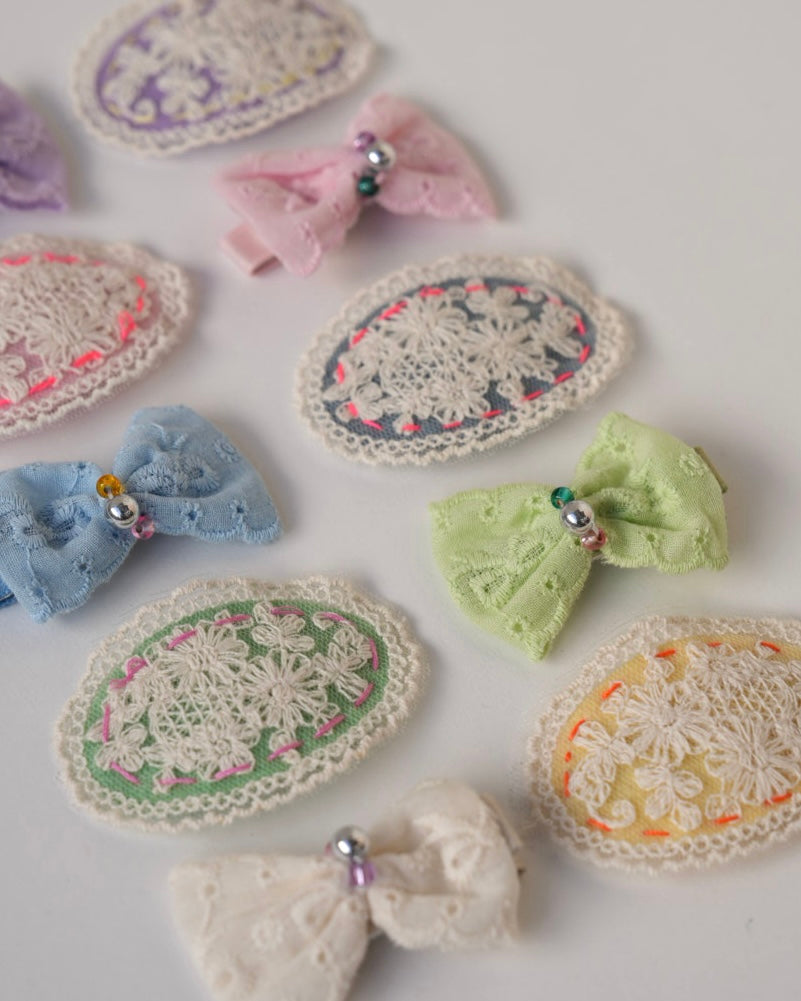 レースパレットヘアアクセ