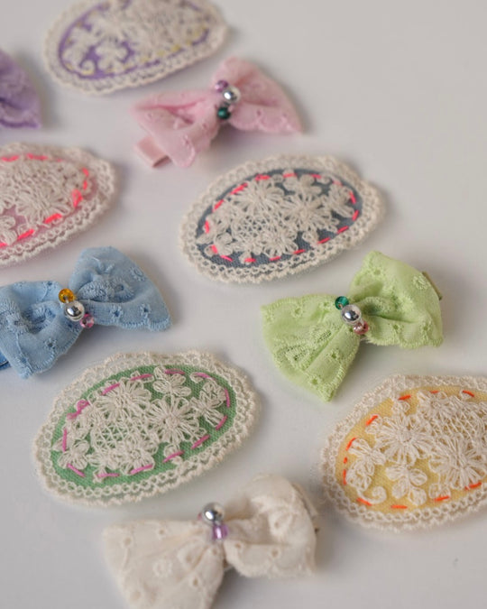 レースパレットヘアアクセ