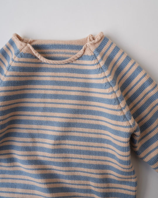 ミックスボーダーニットロンパース