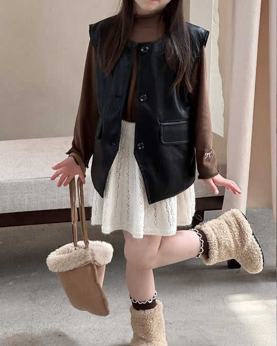 リボンステッチスムースメロウトップス