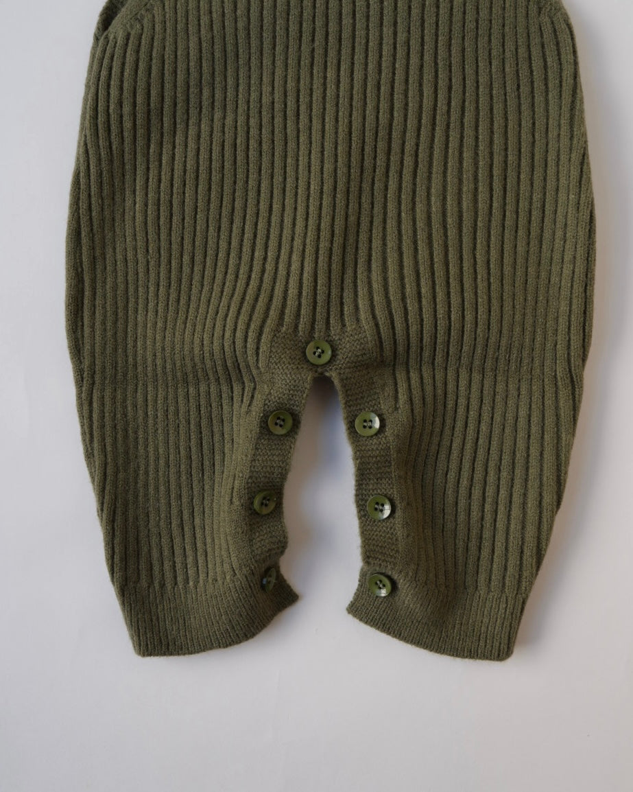 テレコリブニットサロペット