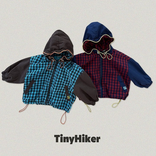 [TinyHiker]チェックフーディージャンパー