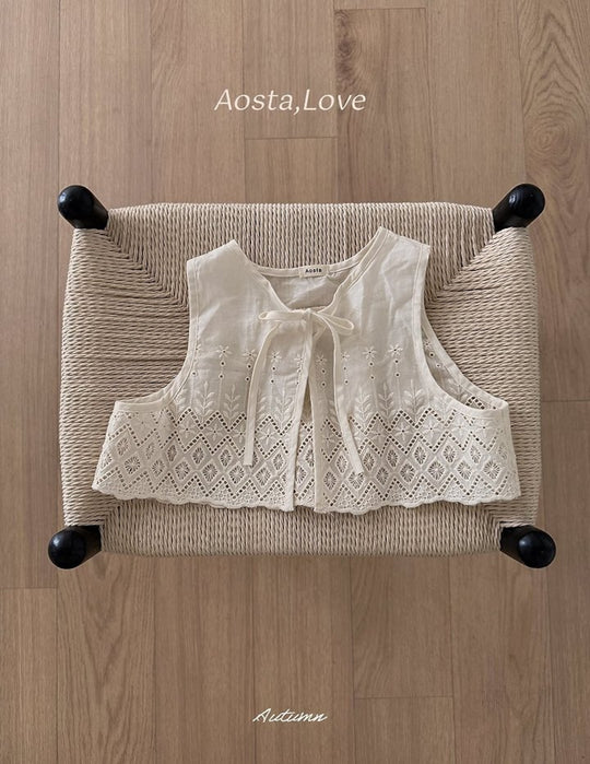 [AOSTA]Lace Jenny OpenVest
