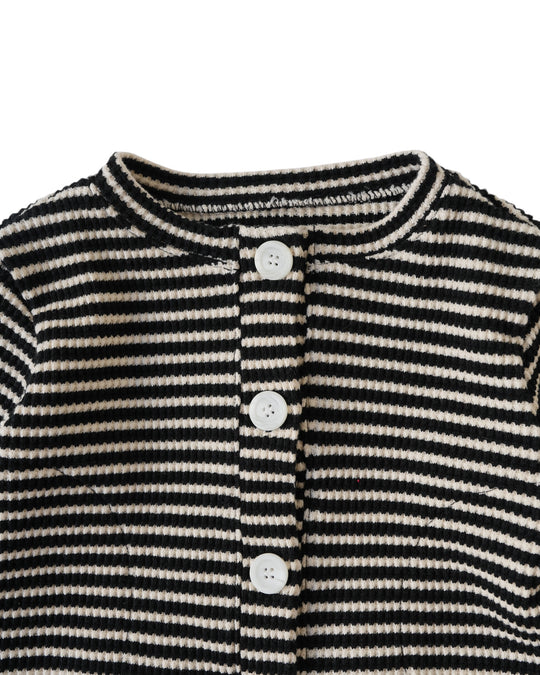 ワッフルボーダーカーディガン