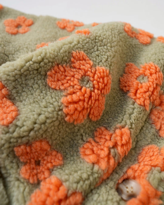 裏起毛フラワーボアV/Nジャケット