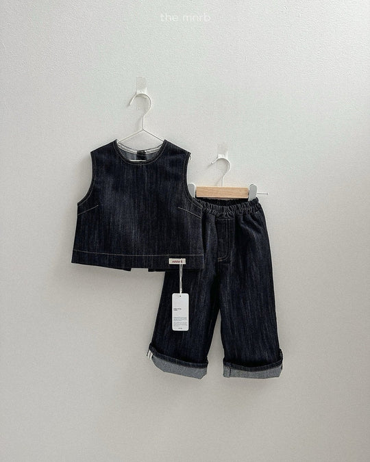 [minirobe]Non-Fade Denim Pants