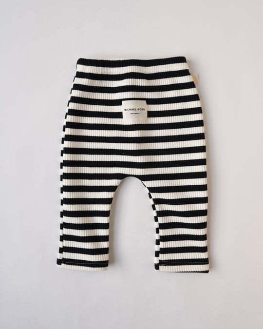 BABY裏起毛ボーダーリブレギンス