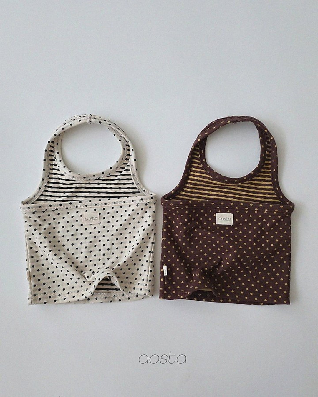 [AOSTA]Choco Chip Halter Neck
