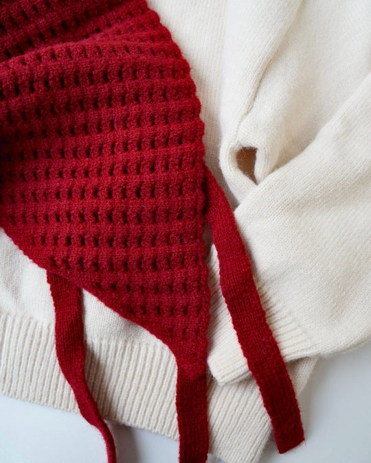 バブーシュ付きニット