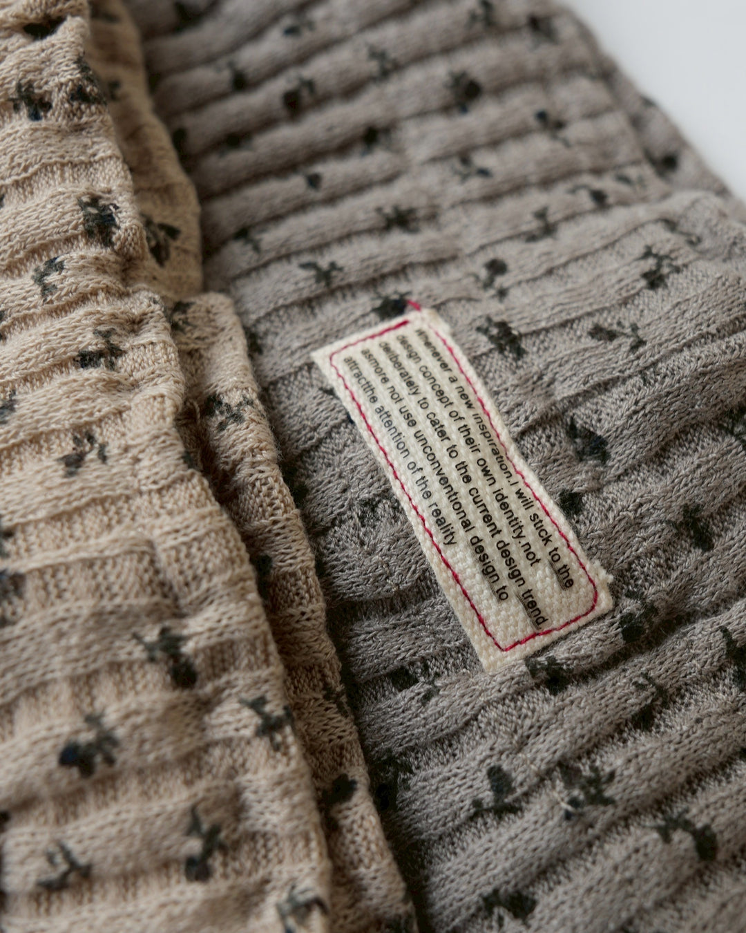 小花柄リブ裏起毛レギパン