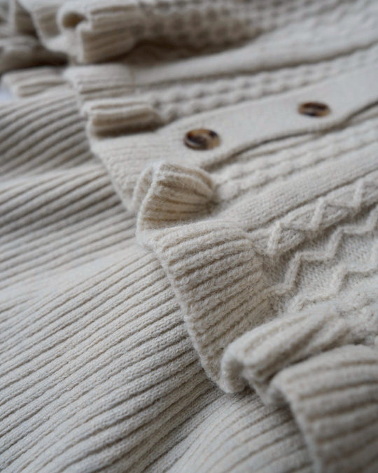 フリルケープ付リブニット