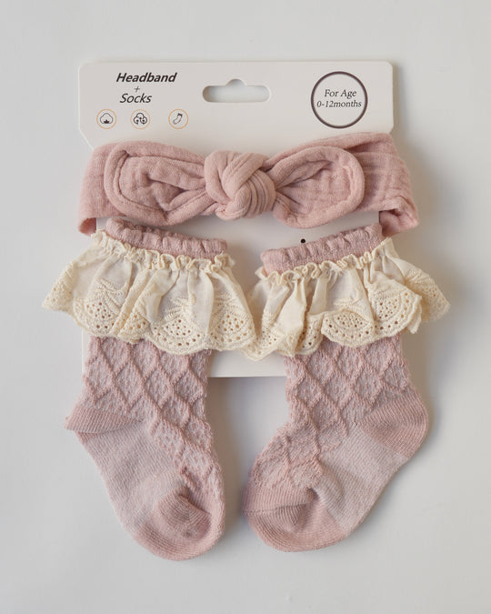 ヘアバンド付きソックス