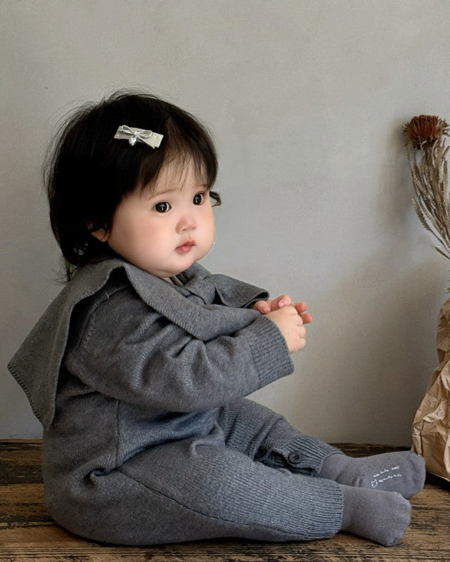 リボンセーラーニットカバーオール