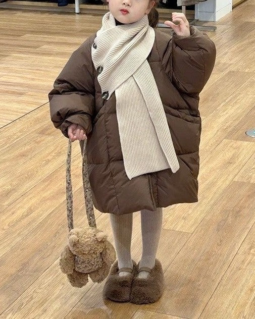 ショールマフラー付ダウンコート