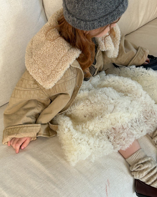 チュールフラワーレーススカート