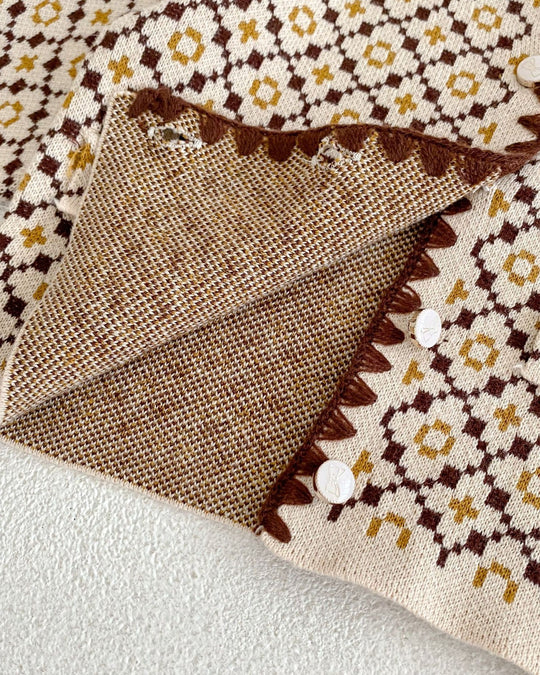 モノグラムジャガードカーディガン