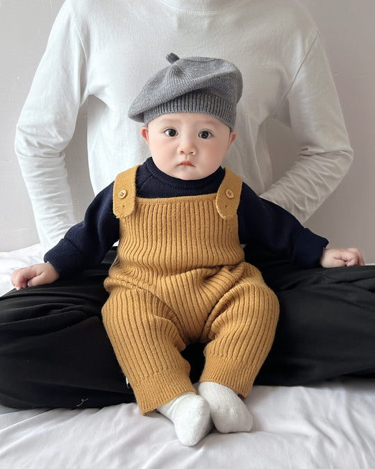 テレコリブニットサロペット