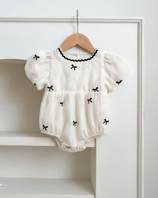 オーガンジーリボンロンパース