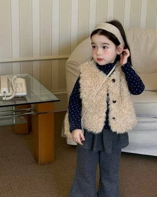 ミニバッグ付ファーベスト