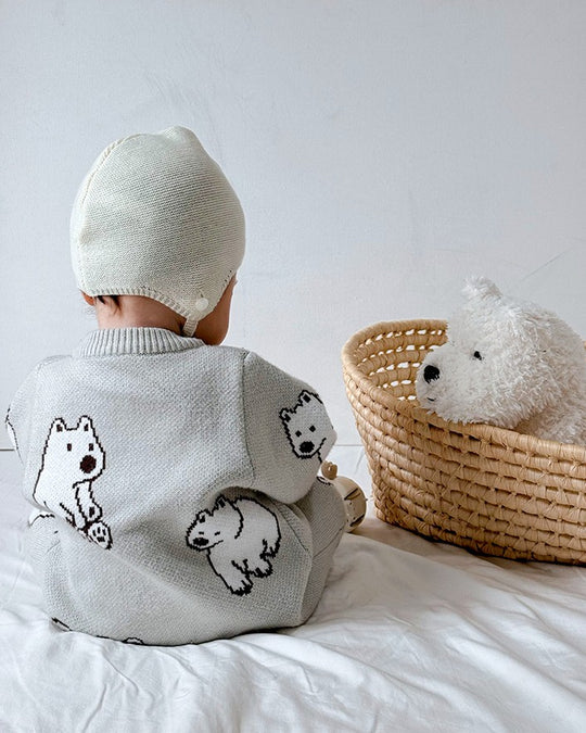 しろくまニットロンパース