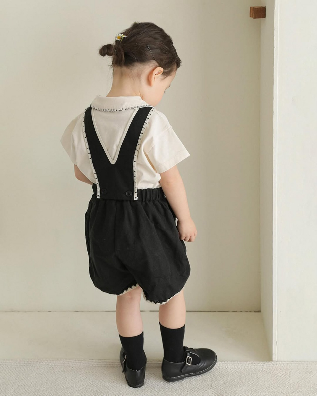 ブランケットステッチ2WAYサロペット