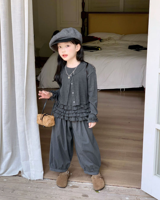 カーディガン風フリルトップス