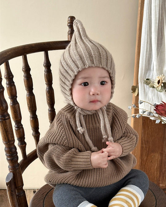 とんがりリブニットボンネ