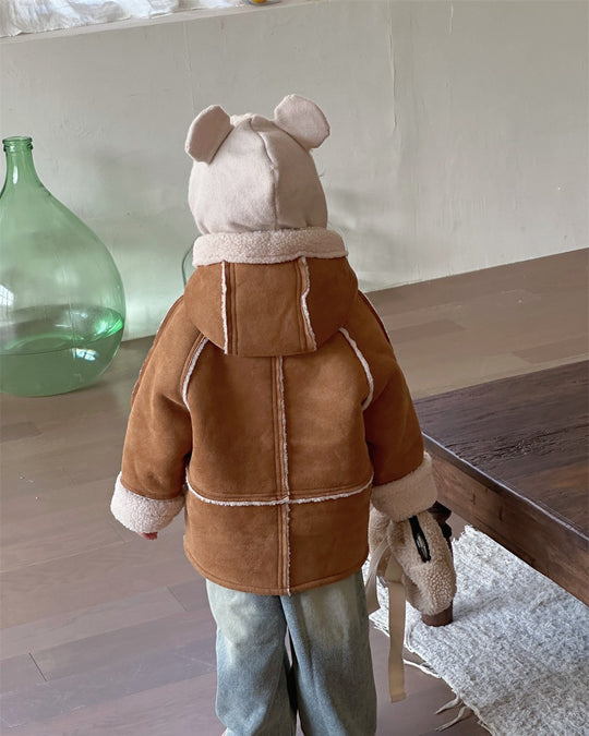 ムートンボアフーディジャケット