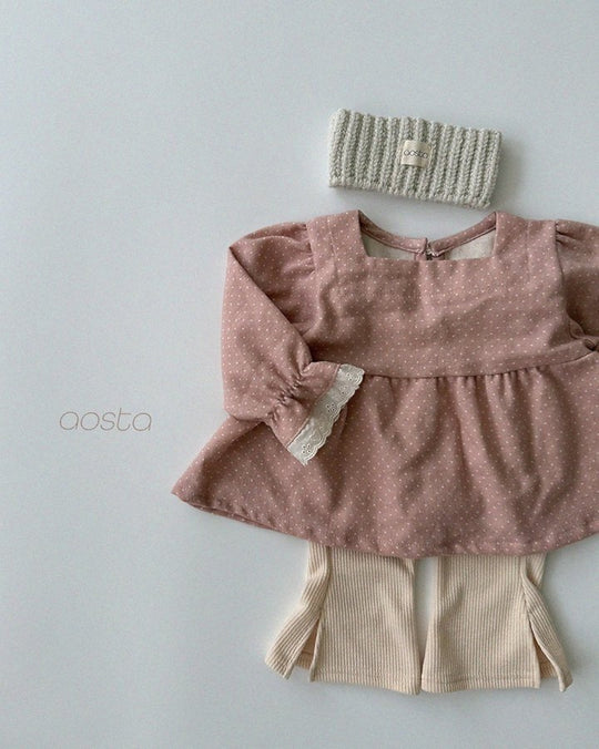[AOSTA]Milk Dot Blouse