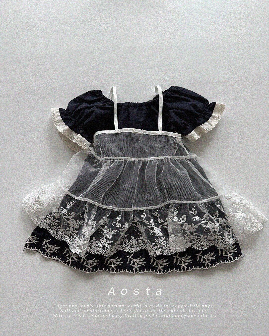[aosta]lace open dress