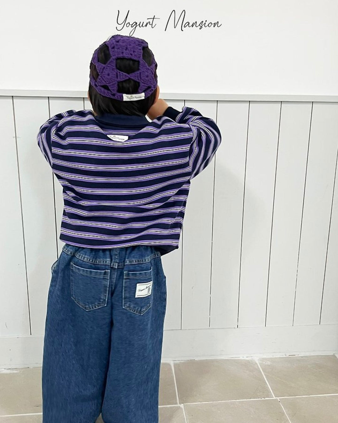 [yogurt mansion]stripe collar MTM