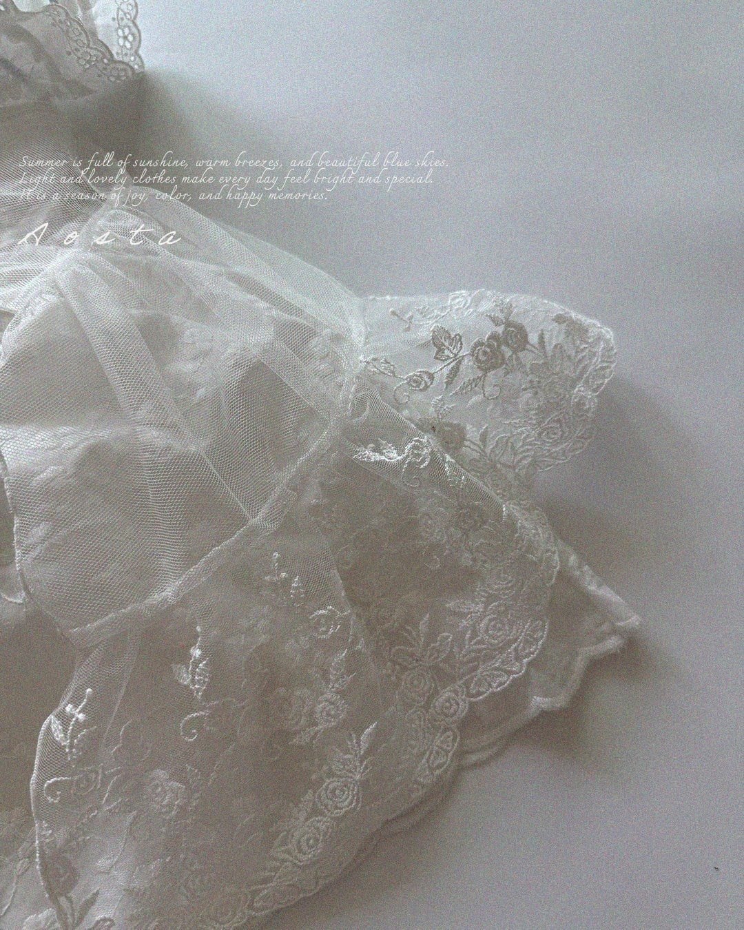 [aosta]lace open dress