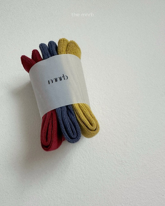 [minirobe]Cotton Rib Socks 3 Set