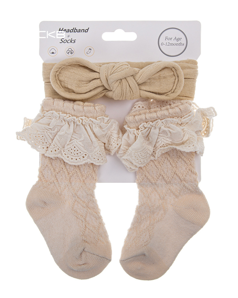 ヘアバンド付きソックス