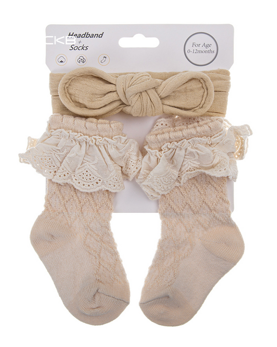 ヘアバンド付きソックス