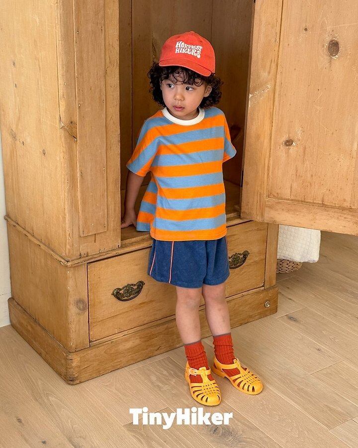 [TinyHiker]terry piping short pants