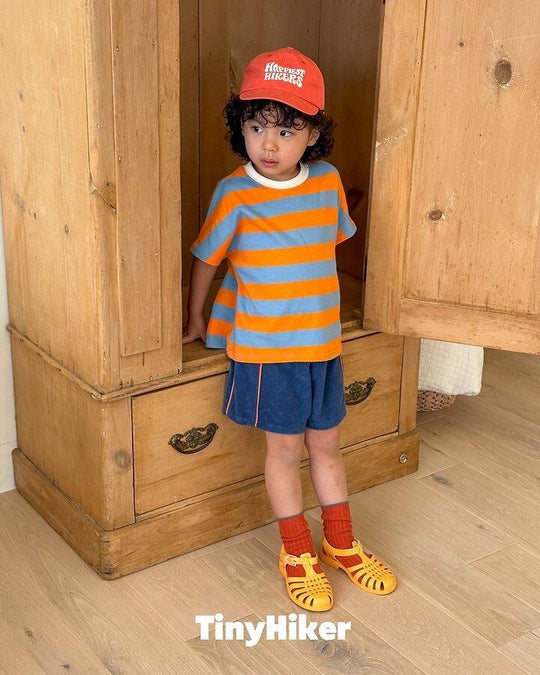 [TinyHiker]terry piping short pants