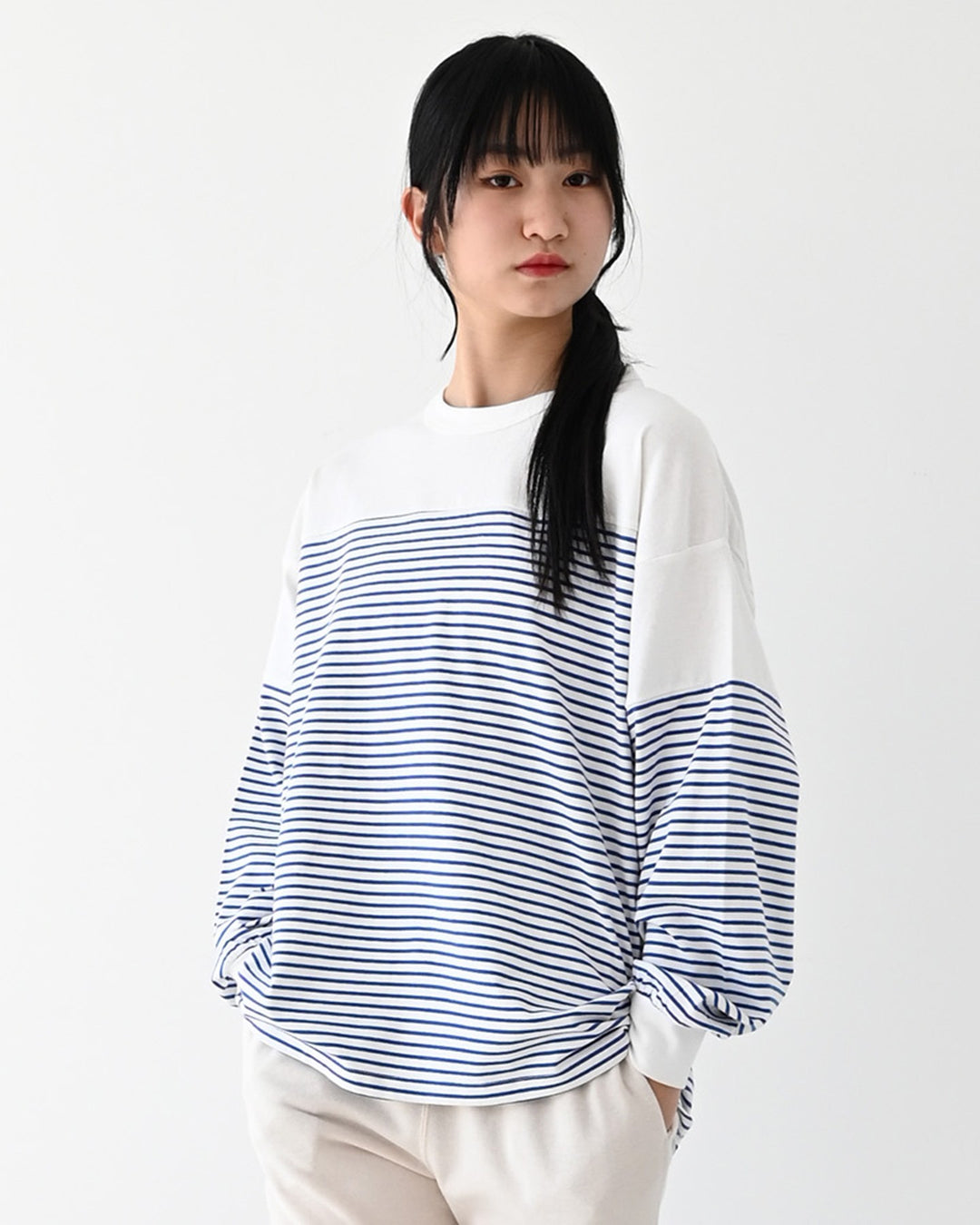 [FOV]ボーダー切り替えL/S Tシャツ615405