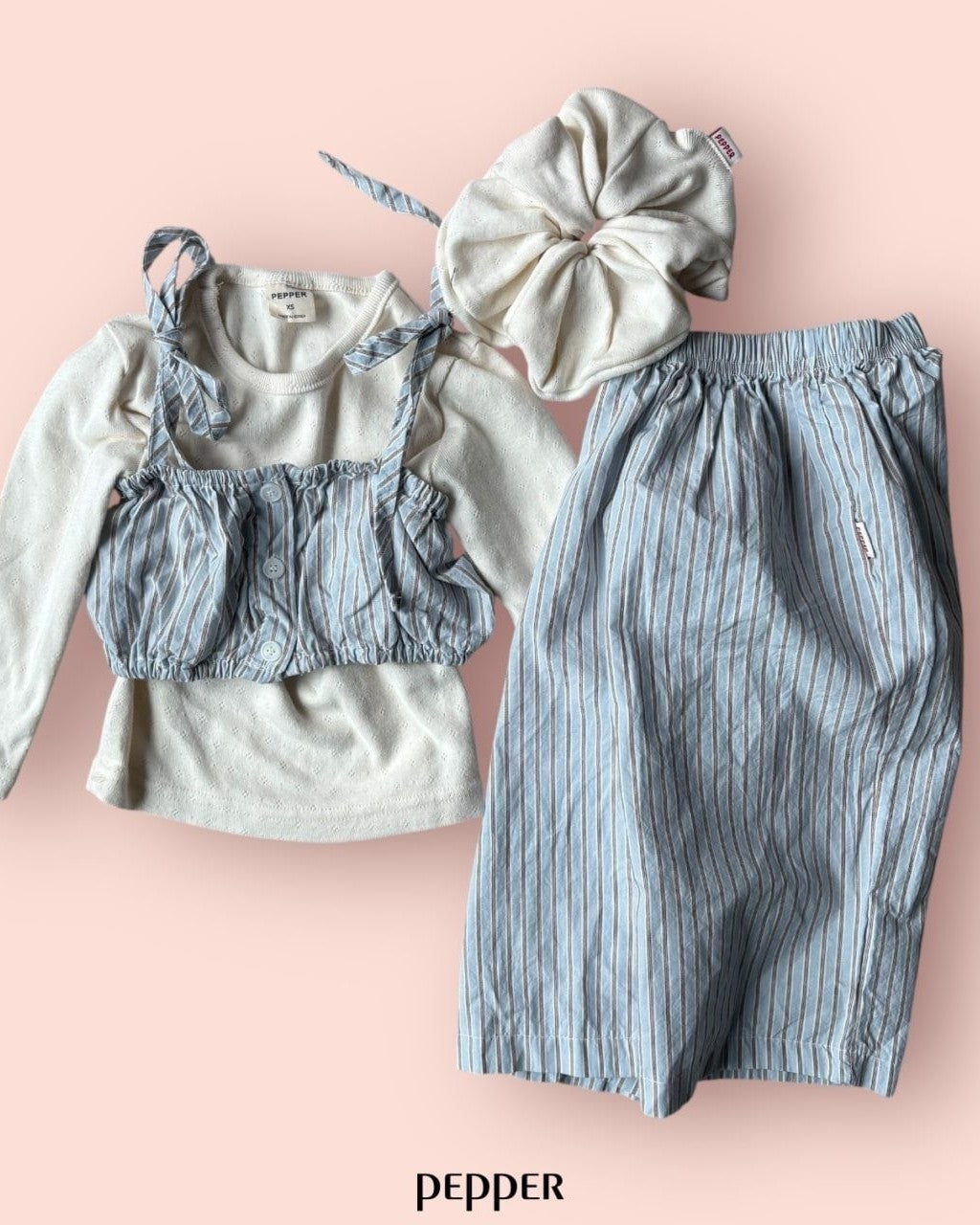 [pepper]stripe gaucho pants