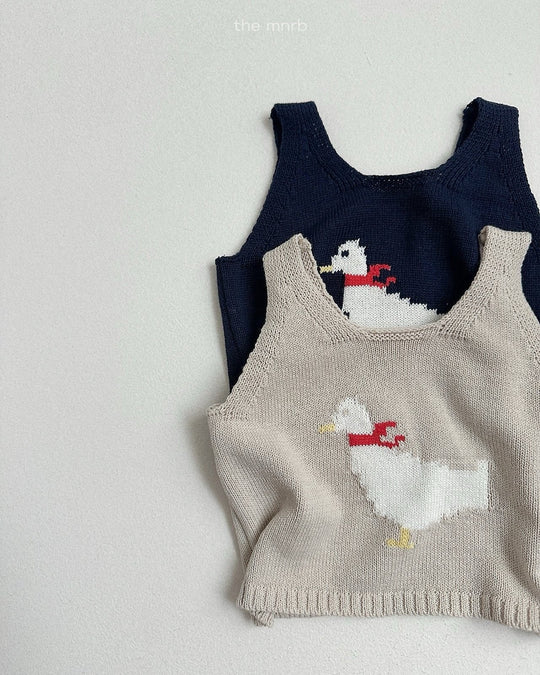 [minirobe]Duck Knit Vest